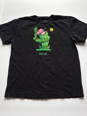 Baseballism Cactus Black Short Sleeve Shirt Size YL